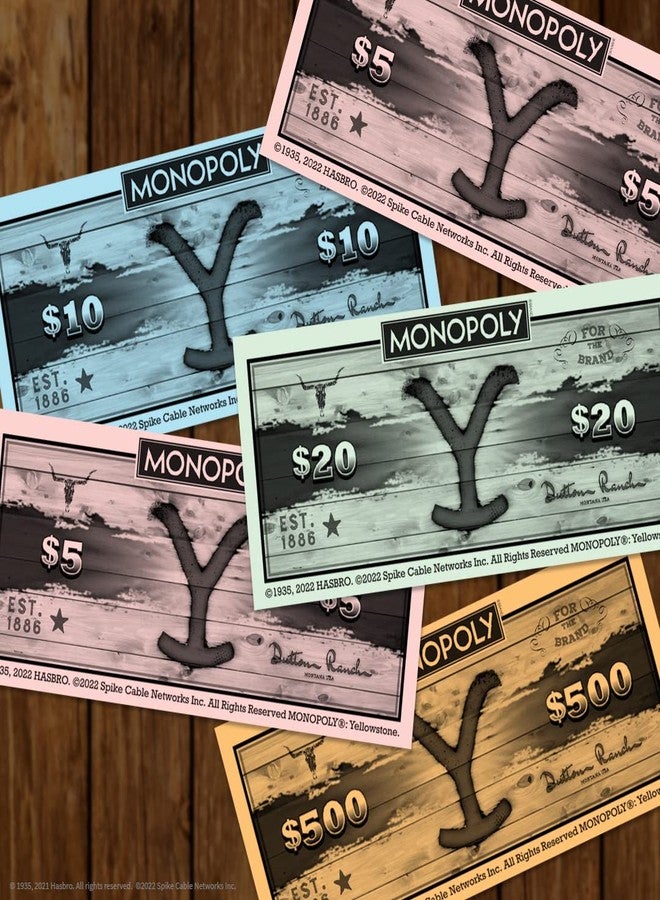 yellow stone Monopoly: Yellowstone | Buy, Sell, Trade Spaces Featuring Locations from The Paramount Network Show | Collectible Classic Monopoly Game | Officially-Licensed Yellowstone Game & Merchandise - Image 5